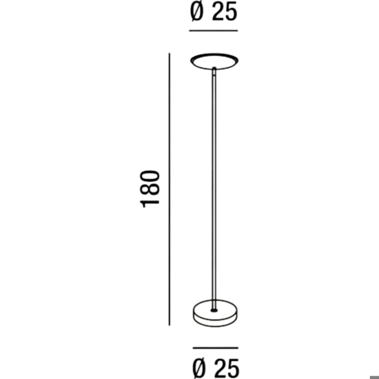 Lampada moderna led 18w 3000k nera febe perenz illuminazione