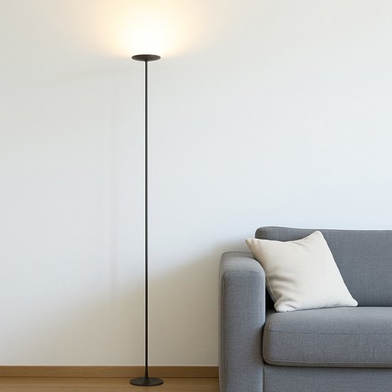 Linea light poe piantana grigio led 25w 3000k design moderno
