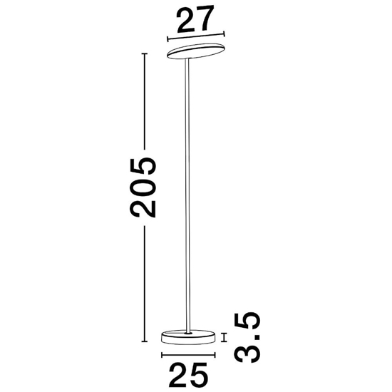 Lampada da terra black nera led 30w 3000k dimmerabile per ufficio