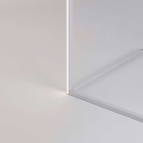 Lampada da terra led 18w 3000k minimale bianco design moderna
