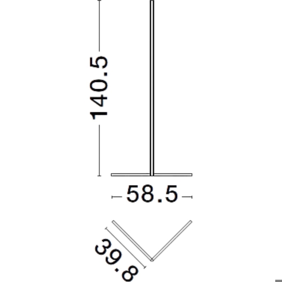 Lampada da terra led 18w 3000k minimale bianco design moderna