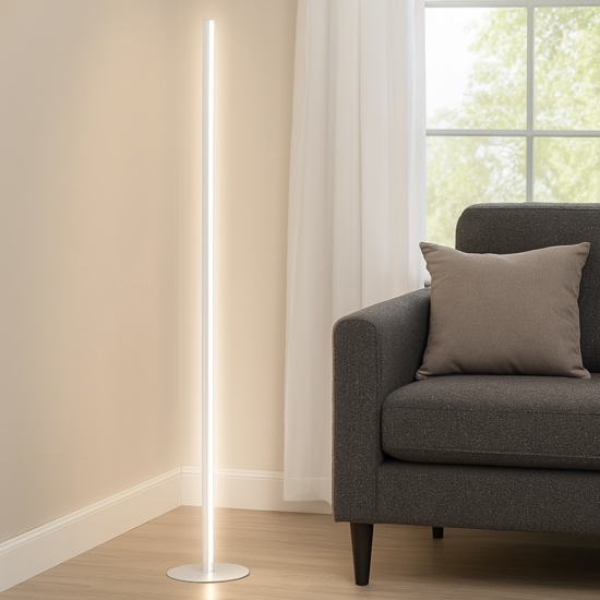 Piantana moderna led 3000k bianca linea light halfpipe
