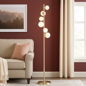 Lampada da terra moderna oro per salotto