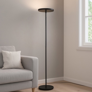 Lampada da terra led 30w 3000k a 5000k dimmerabile nera moderna