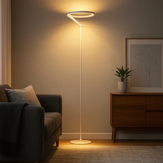 Lampada da terra vivida meridiana bianca led 27w 3000k 4000k
