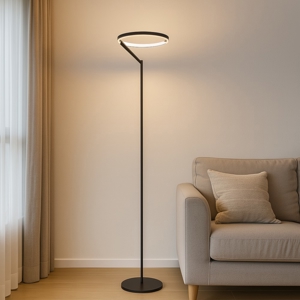 Lampada da terra nera vivida meridiana led 27w 3000k 4000k dimmerabile