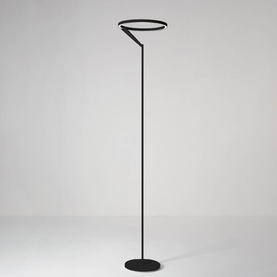 Lampada da terra nera vivida meridiana led 27w 3000k 4000k dimmerabile