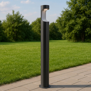 Lampione moderno per giardino grafite 80cm led 9w 3000k ip54
