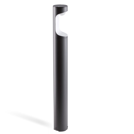 Lampione moderno per giardino grafite 80cm led 9w 3000k ip54
