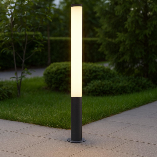Lampione alto da giardino moderno grafite led 31w 3000k