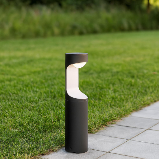 Lampione basso per esterno giardino grafite led 9w 40000k
