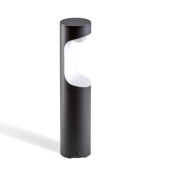 Lampione basso per esterno giardino grafite led 9w 40000k
