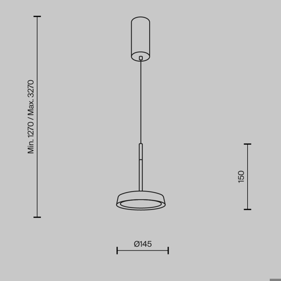 Maytoni el lampada a sospensione da cucina circolare led 3000k