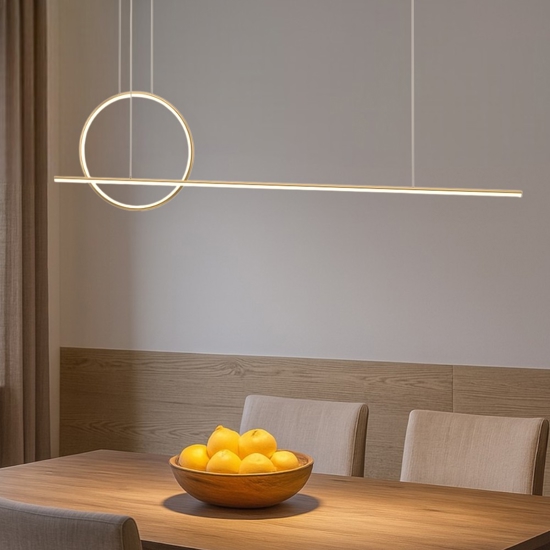 Maytoni halo lampadario cucina led da 2600k a 3500k colore oro