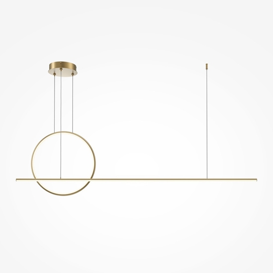 Maytoni halo lampadario cucina led da 2600k a 3500k colore oro