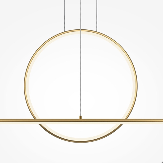 Maytoni halo lampadario cucina led da 2600k a 3500k colore oro