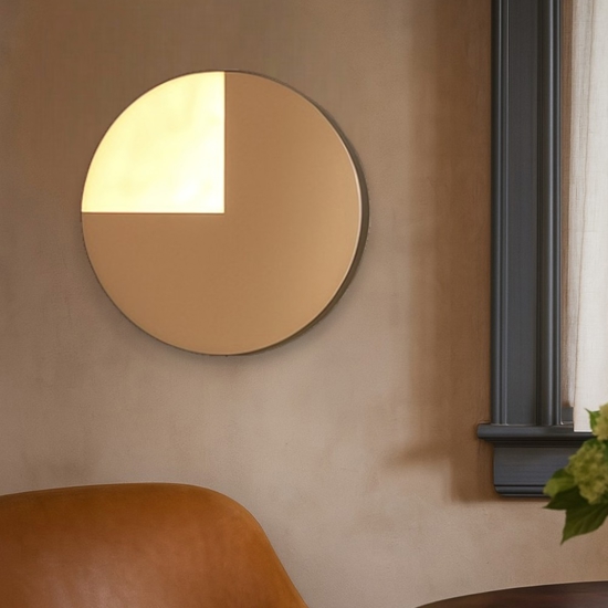 Maytoni jupiter applique da parete tondo colore oro led 3000k