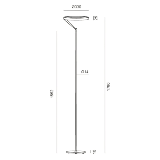 Lampada da terra moderna sabbia led 27w 3000k 4000k vivida meridiana