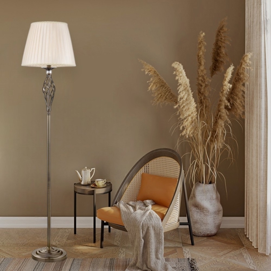 Maytoni lampada da terra grace stile ferro battuto h165 cm