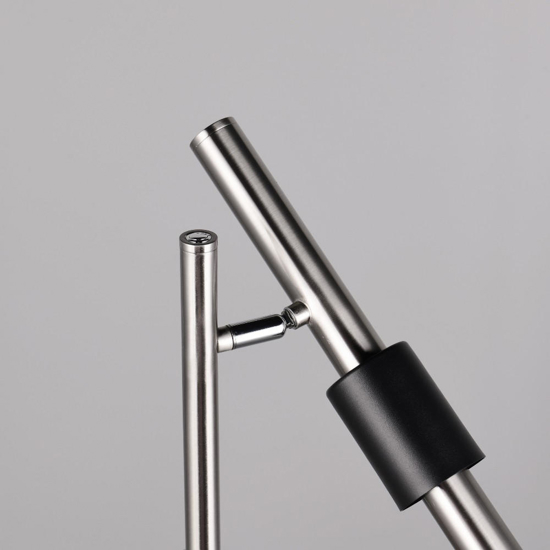 Lampada da terra moderna orientabile 3 led 2300k 3000k 4000k nickel opaco