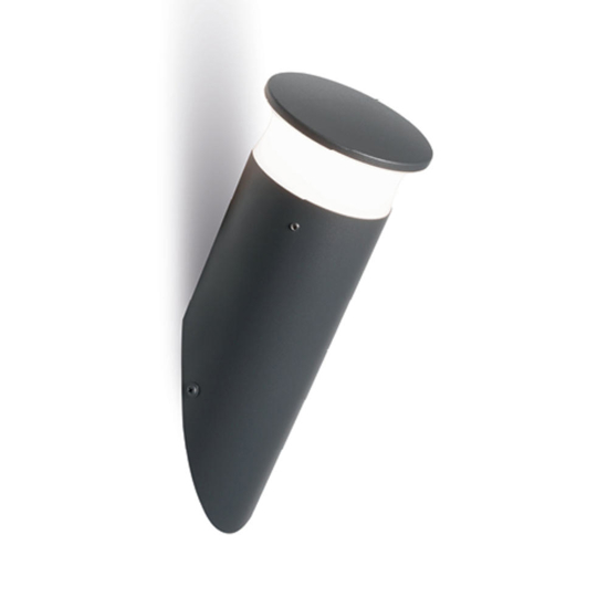 Applique da esterno design inclinato grafite led 9w 4000k
