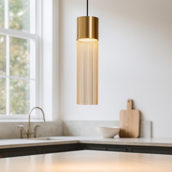 Maytoni imaginary lampada a sospensione per isola cucina colore oro led 3000k