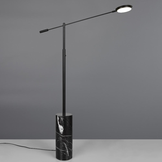 Lampada da terra da lettura led 10w 2300k 3000k 4000k nero opaco orientabile