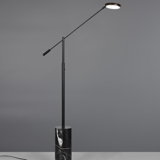 Lampada da terra da lettura led 10w 2300k 3000k 4000k nero opaco orientabile