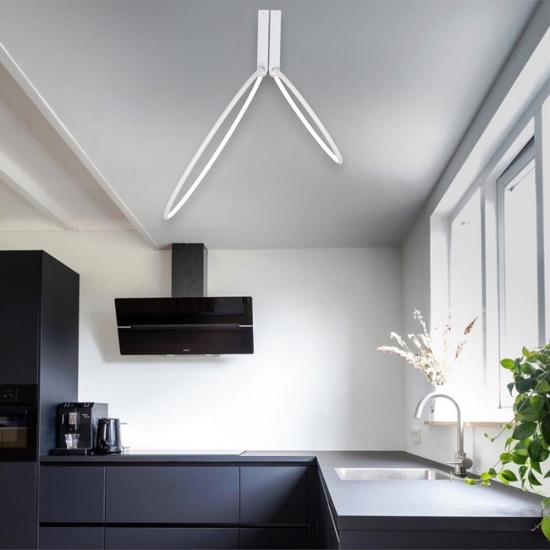 Plafoniera da cucina moderna led 3000k cerchi orientabili