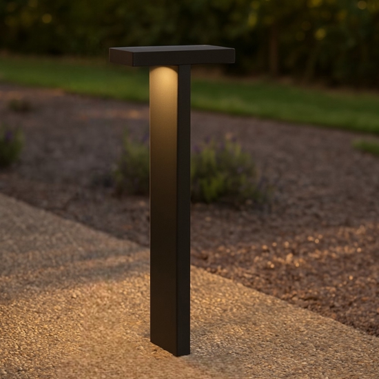 Lampione da giardino grigio moderno led 16w 3000k