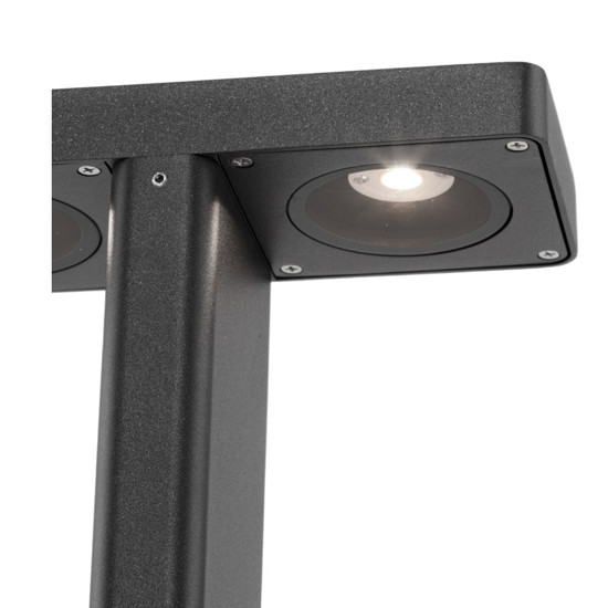 Lampione da giardino grigio moderno led 16w 3000k