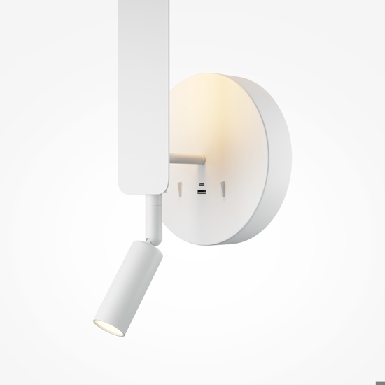 Maytoni combo applique bianco per comodino led da 3000k a 6000k