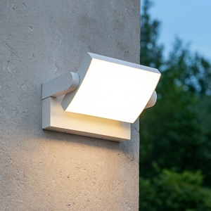 Ideal lux swipe ap applique da esterno bianca orientabile led 20w 3000k