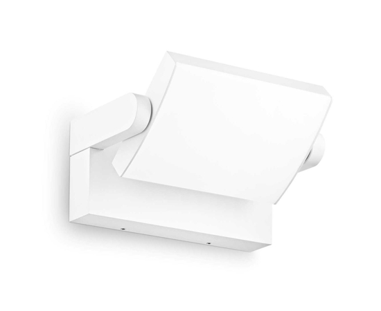 Ideal lux swipe ap applique da esterno bianca orientabile led 20w 3000k