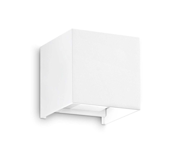 Atom ap d10 ideal lux applique da esterno cubo bianco led 12w 3000k