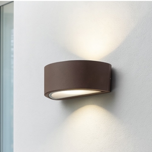 Applique per esterno moderna corten marrone fp