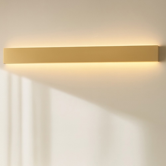 Applique da parete 60cm led rettangolare oro 20w 3000k