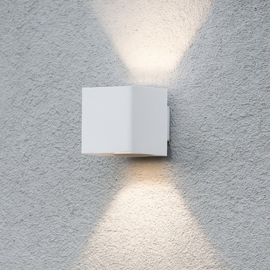 Applique da esterno cubo bianco 10w 4000k 