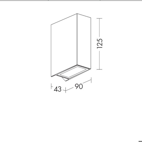 Applique bianco da esterno 3w 3000k ip54 