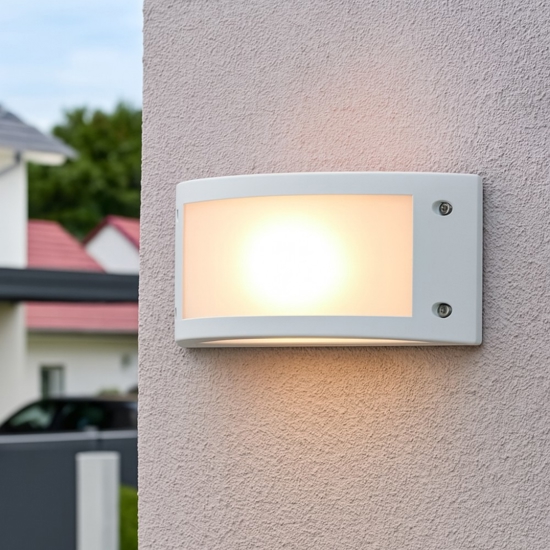 Applique da esterno led 12w 3000k bianca
