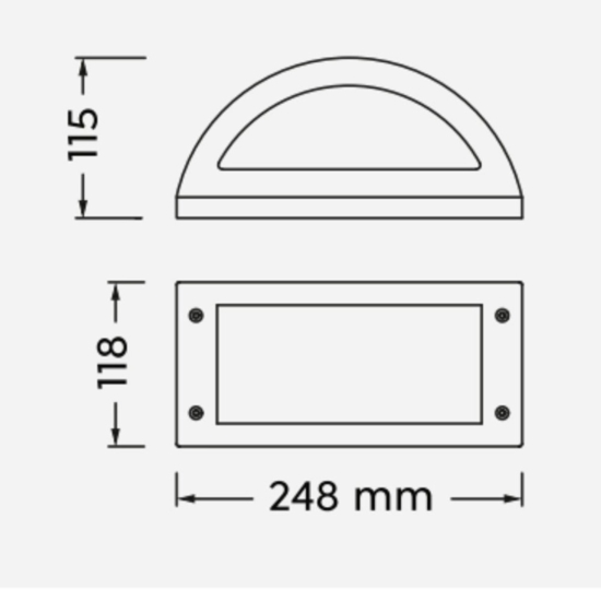 Applique da esterno led 12w 3000k bianca