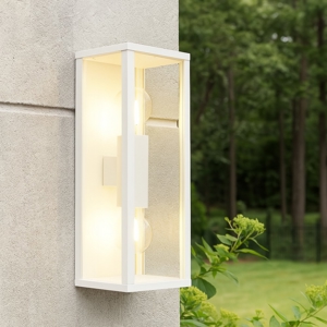Applique da esterno ip44 h14 cm bianco opaco