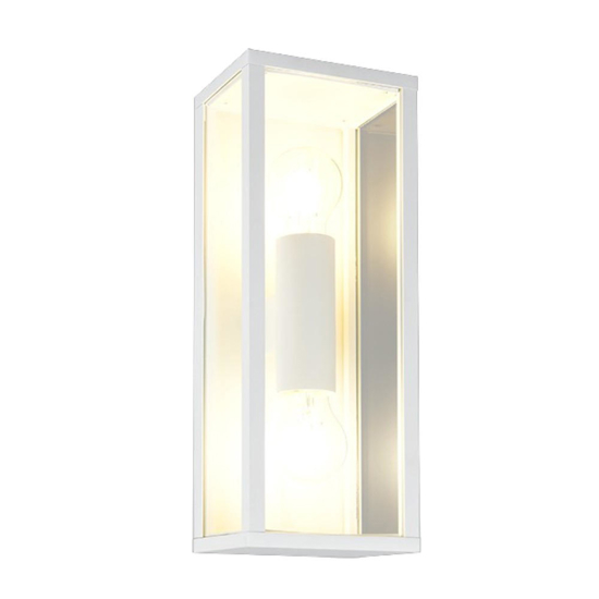 Applique da esterno ip44 h14 cm bianco opaco