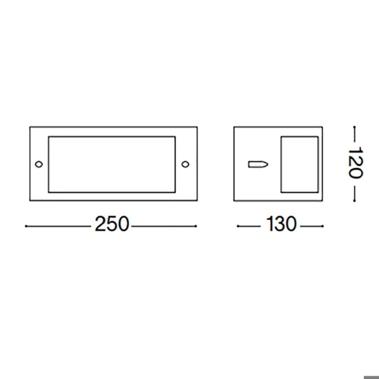 Rex-1 ap1 applique da esterno ip44 marrone curvo ideal lux
