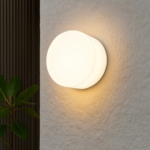 Applique da esterno tonda led bianca ip65 linea light miniwhite