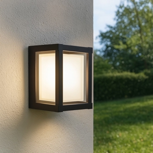 Applique nero per esterni quadrato led 2700k 3300k 4000k