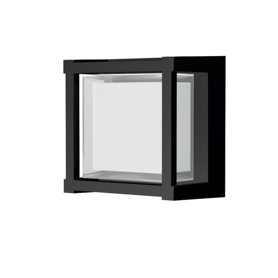 Applique nero per esterni quadrato led 2700k 3300k 4000k
