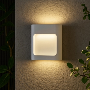 Applique per esterni moderno bianco quadrato led 9w 3000k