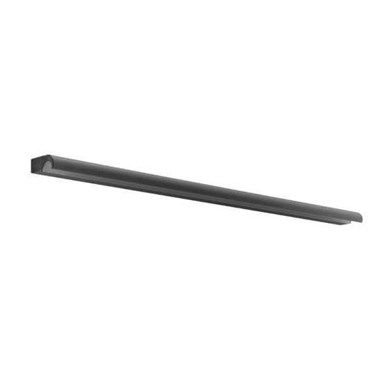 Linea light halfpipe 2 applique da esterno nera led 3000k ip44