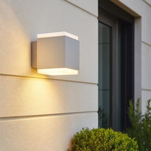 Gea luce applique per esterno moderna ip65 bianca led cct